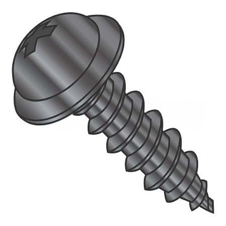 Usa Industrials Self-Drilling Screw, #8-15 x 1", Black Zinc Steel Round Head Phillips Drive BULK-SCRW-17154